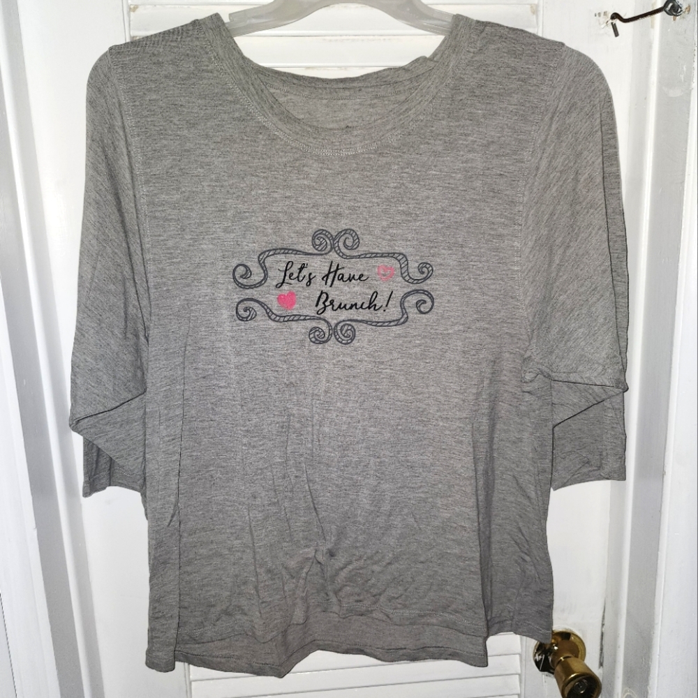Love Affair Gray Long-Sleeved Shirt